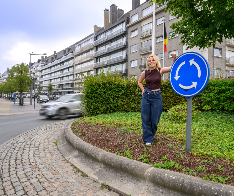 Anke dienst mobiliteit stad Ninove over het Telraam