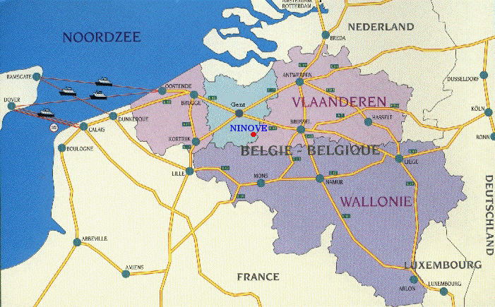 Situering Ninove in België