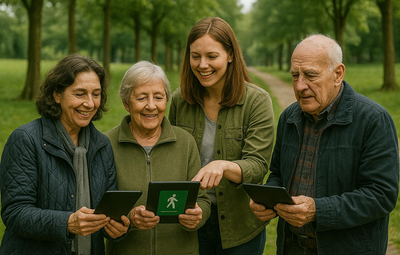 Digitaal café: wandelen met een app