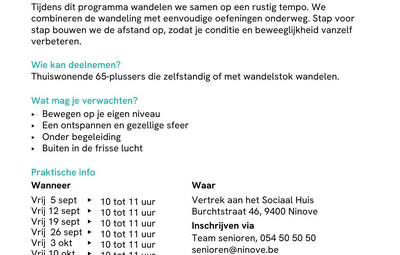 Samen op stap naar meer beweging