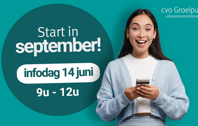 Ontdek het volwassenenonderwijs in Ninove op de infodag van CVO Groeipunt
